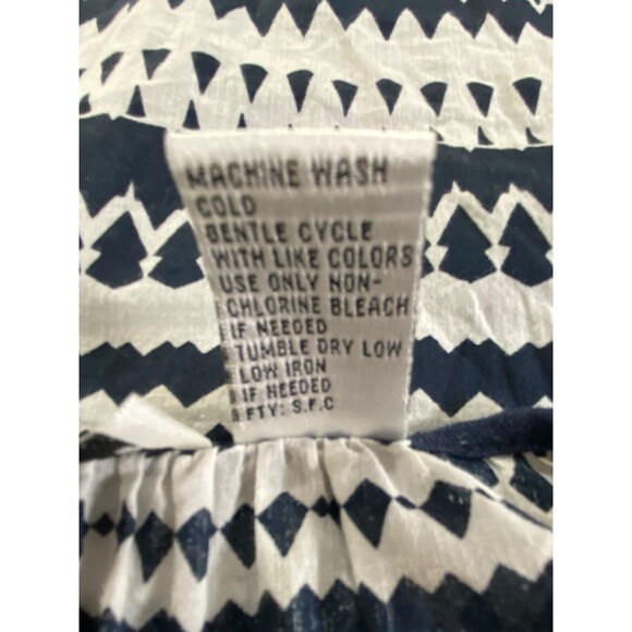 New Direction Womens Top 1X Boho Chic Embroidered w/Zig Zag Sleeves Navy Blue ** - Picture 4 of 12